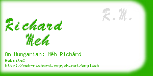 richard meh business card